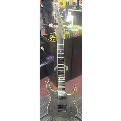 Used Skervesen Raptor 7 Baritone Trans Black Solid Body Electric Guitar