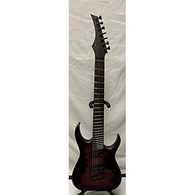 Used Skervesen Raptor 7FF Custom Shop Trans Plumb Solid Body Electric Guitar