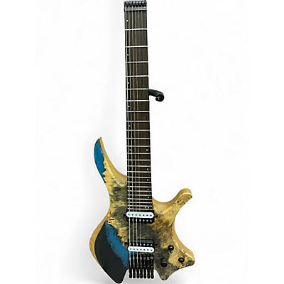 Used Skervesen Shoggie 7 Natural W/ Epoxy Fill Solid Body Electric Guitar