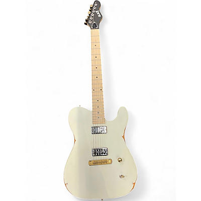Used Slick SL55 Vintage White Solid Body Electric Guitar