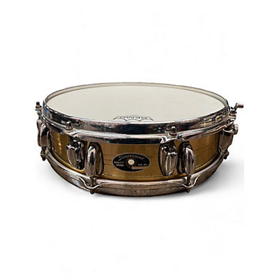 Used Sligerland 3.5X14 BRASS PICCOLO SNARE Gold Drum