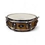 Used Sligerland 3.5X14 BRASS PICCOLO SNARE Gold Drum Gold 106