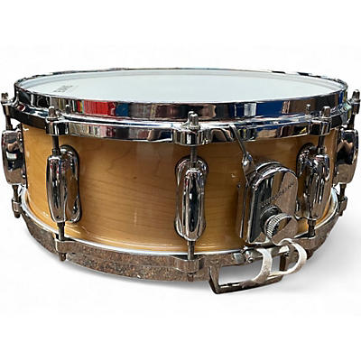 Used Slingerland 14X5 Maple Snare Natural Wood Drum