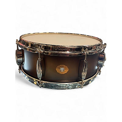 Used Slingerland 14X5.5 Limited Edition Radio King Snare Black and Gold Drum
