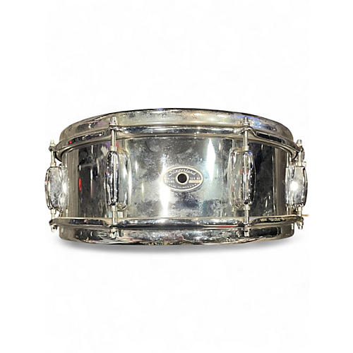 Used Slingerland 14X6 SNARE Silver Drum Silver 212