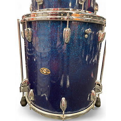 Used Slingerland 3 Piece Modern Jazz Outfit Blue Sparkle Drum Kit