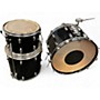 Used Slingerland 3 Piece Rock Outfit Black Drum Kit Black