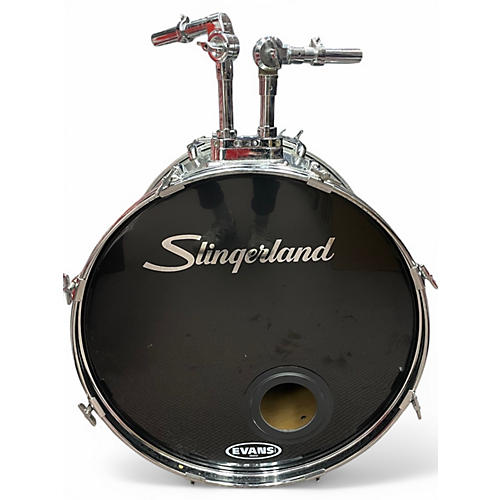 Used Slingerland 4 Piece 4 Piece Chrome Drum Kit Chrome