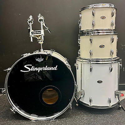 Slingerland Used Slingerland 4 piece SUPER ROCK OUTFIT White Drum Kit