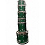 Used Slingerland 6 Piece Gene Krupa Deluxe Green Drum Kit Green