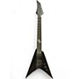 Used Solar Flying V 7 Black Solid Body Electric Guitar Black