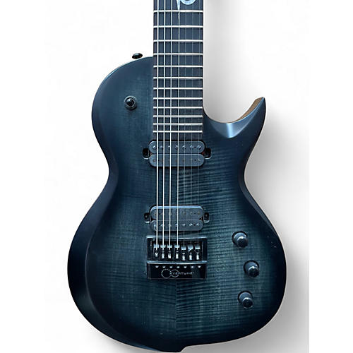 Used Solar Guitars GF17FBB 7 string Transparent Black Solid Body Electric Guitar Transparent Black