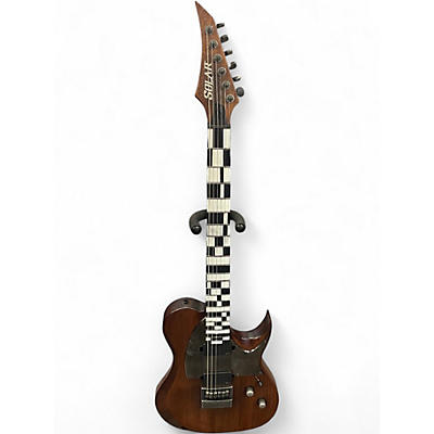 Used Solar Guitars Type S Burl Solid Body Electric Guitar