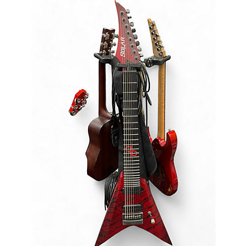 Solar Guitars Used Solar Guitars V1.8 Canibalismo Blood Red Open Pore with Blood Splatter Baritone Guitars Blood Red Open Pore with Blood Splatter