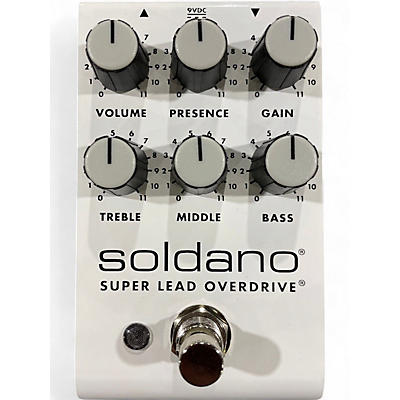 Used Soldano Super Lead Overdrive Effects Pedal White Effect Pedal