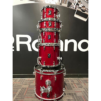 Sonare Used Sonare 5 piece AQX STAGE RED GLITTER Drum Kit