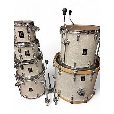 Used Sonare 6 Piece AQ2 WHITE MARINE PEARL Drum Kit