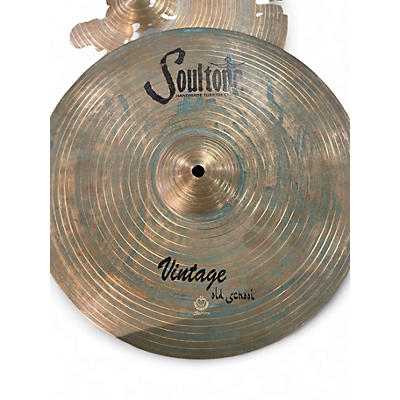Used Soultone 10in Vintage Cymbal HIHAT PAIR Cymbal