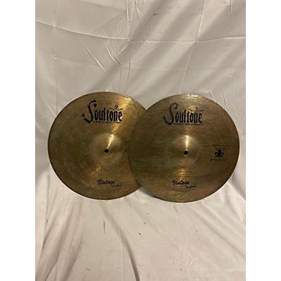 Used Soultone 14in Vintage Old School Hi Hat Pair Cymbal