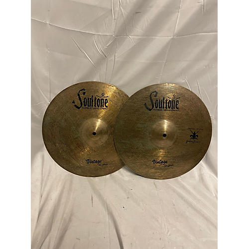 Soultone Used Soultone 14in Vintage Old School Hi Hat Pair Cymbal 33