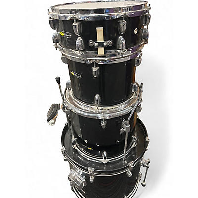 Used Sound Percussion 5 Piece DRUM SET Black Drum Kit