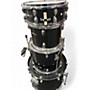 Used Sound Percussion 5 Piece DRUM SET Black Drum Kit Black
