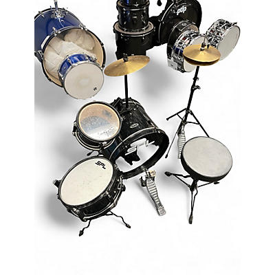 Used Sound Percussion Labs 3 Piece Lil Kicker Black Drum Kit