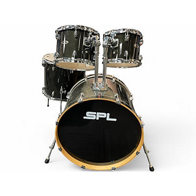 Used Sound Percussion Labs 3 Piece Unity Black Sparkle Drum Kit