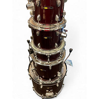 Used Sound Percussion Labs 5 Piece Drumset Wine Red Drum Kit