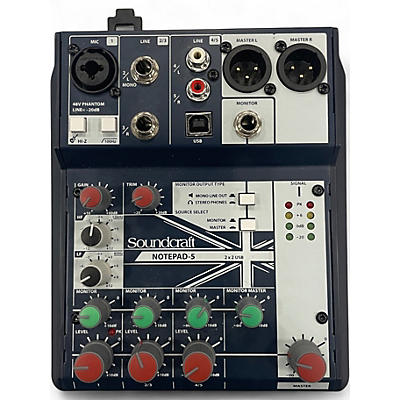 Used Soundcraft Notepad-5 Powered Mixer