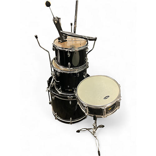 Used Sp 4 Piece 4 PIECE DRUM KIT Black Drum Kit Black