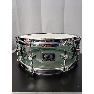 Spaun Used Spaun 13X6.5 ARCYLIC SNARE Drum Clear