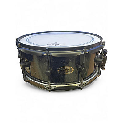 Used Spaun 14in SNARE BLACK SPARKLE Drum