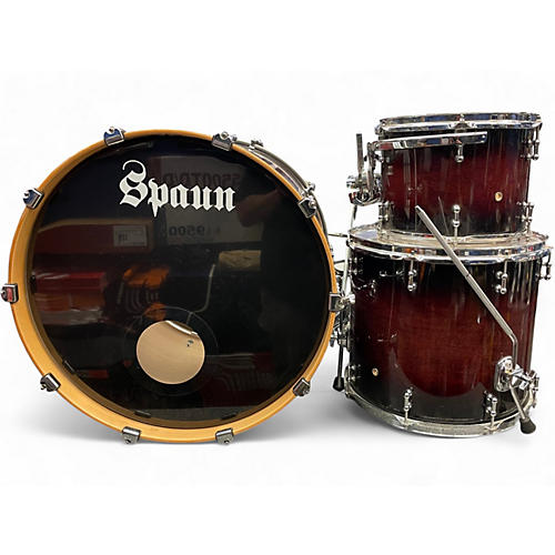 Used Spaun 3 Piece TL Series Red Mocha Burst Drum Kit Red Mocha Burst
