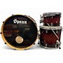 Used Spaun 3 Piece TL Series Red Mocha Burst Drum Kit Red Mocha Burst