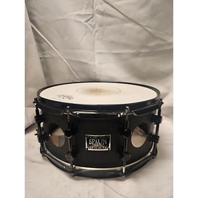 Spaun Used Spaun 6.5X14 Brass Precision Crafted Drum Black