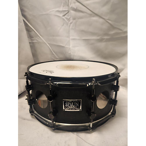 Spaun Used Spaun 6.5X14 Brass Precision Crafted Drum Black Black 15