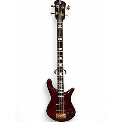 Used Specter Euro 4 LX Trans Red Electric Bass Guitar