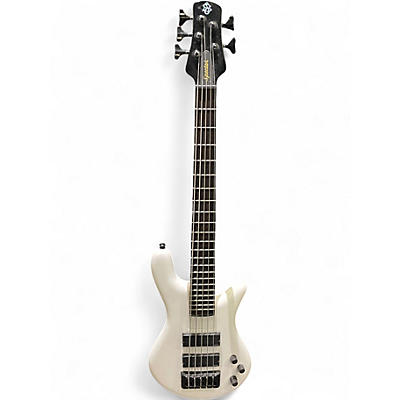 Used Spector BANTAM 5 White Electric Bass Guitar