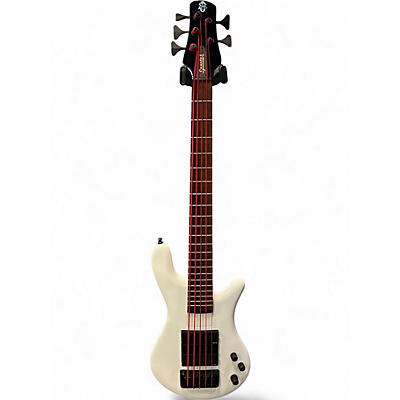 Used Spector Bantom 5 White Electric Bass Guitar