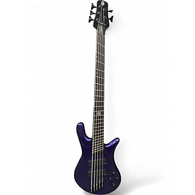 Used Spector Dimension 5HP Plum Crazy Electric Bass Guitar