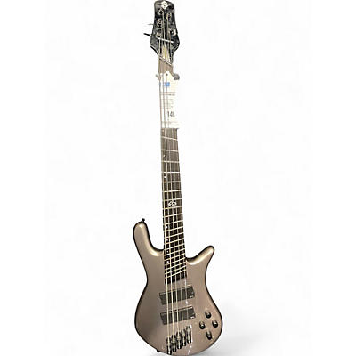 Used Spector Dimension HP  Silver Electric Bass Guitar