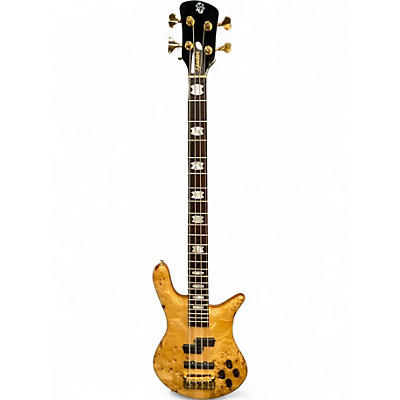 Used Spector Euro 4 Custom Natural Burl Electric Bass Guitar