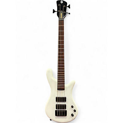 Used Spector Euro Bantam White Electric Bass Guitar