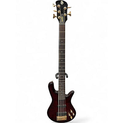Used Spector Legend 5 Standard Red and Gold Electric Bass Guitar