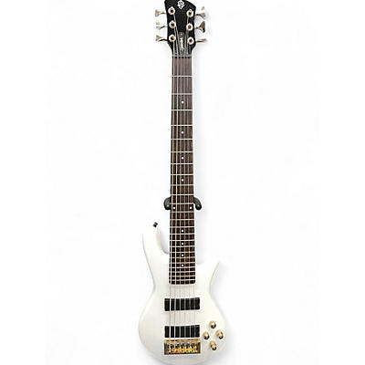 Used Spector Legend 6 White Electric Bass Guitar