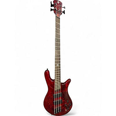 Used Spector NS DIMENSION 4 Red Electric Bass Guitar