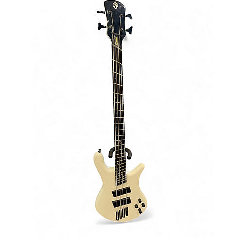 Used Spector  NS Dimension HP 4 4-String Multi-Scale Olympic White Electric Bass Guitar Olympic White