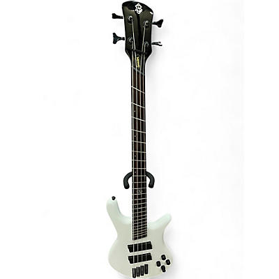 Used Spector NS Dimension HP 4 White Electric Bass Guitar