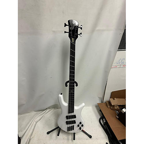 Spector Used Spector NS Dimension HP4 White Sparkle Gloss Electric Bass Guitar White sparkle gloss